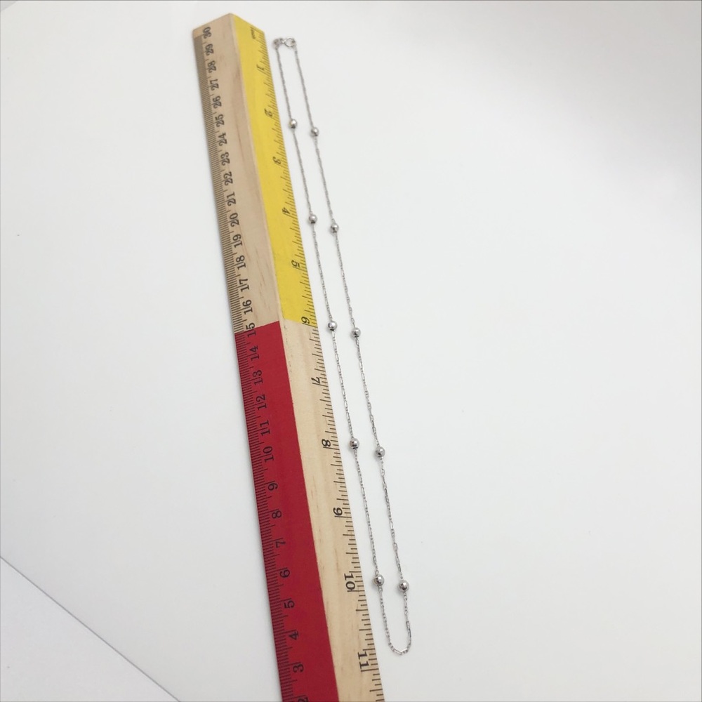 14k white gold disco ball earring and necklace set - Picture 5 of 7